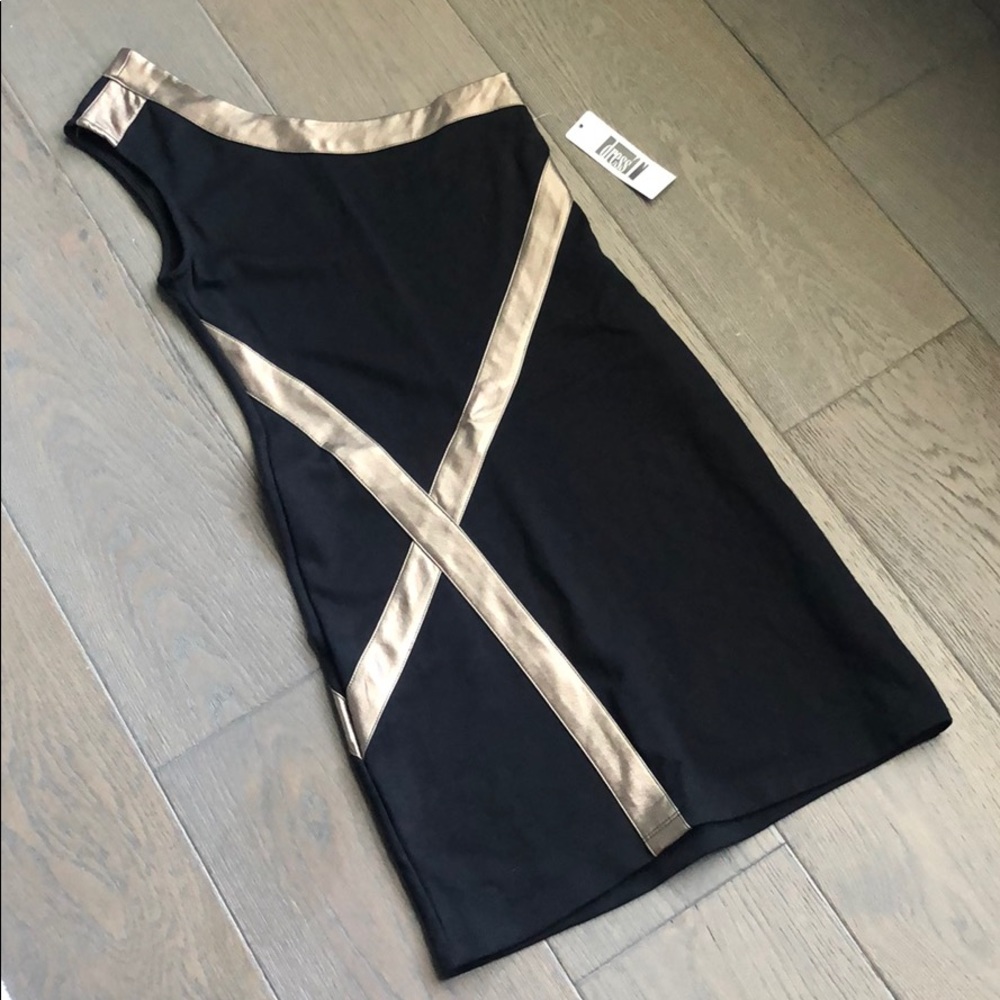 Black & Bronze Cocktail Dress
